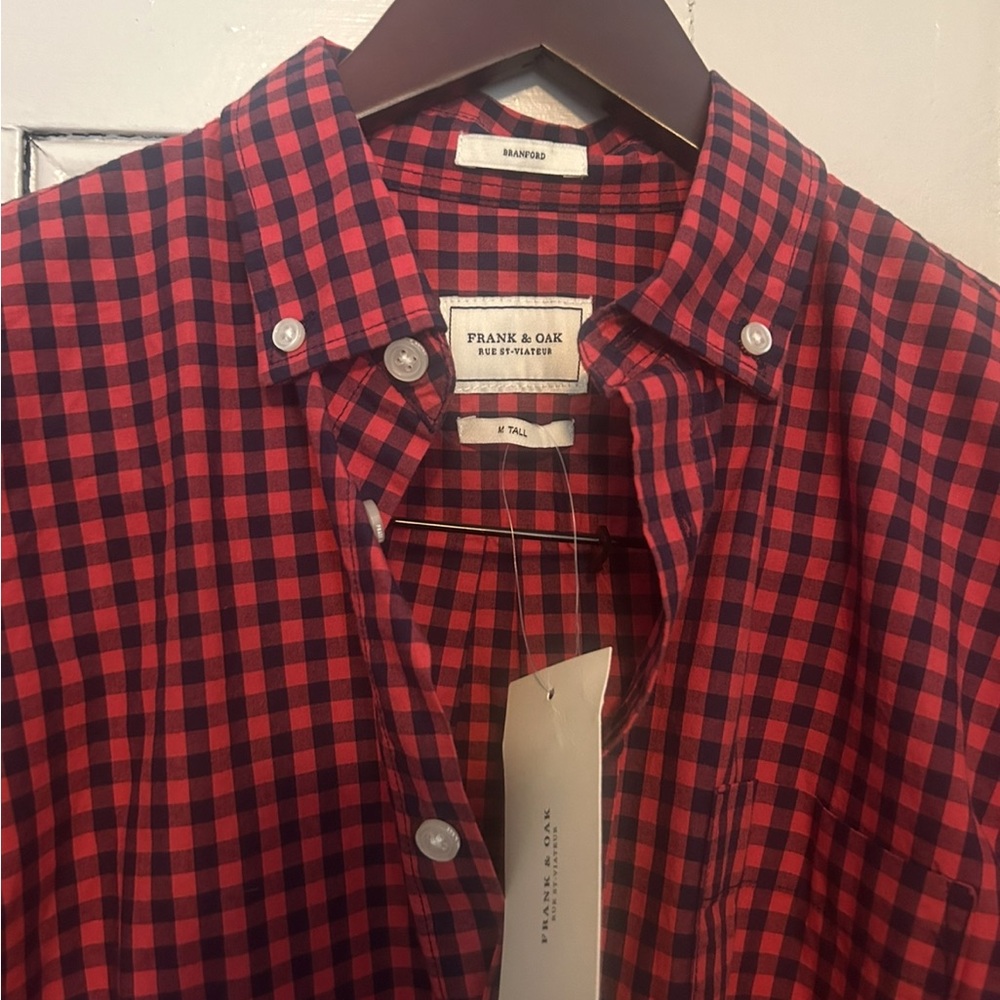 J. Crew and Frank and Oak plaid shirts. NWT - Picture 3 of 3